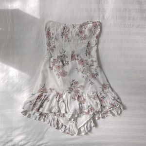 BLUSH | White Floral Romper | M